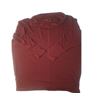 ENTI Red Cowl Neck Knit Top Size Small
